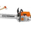 TRONÇONNEUSE STIHL MS 462 C-M AVEC 2 CHAINES D’ORIGINE ET UNE HACHETTE DE BUCHERON STIHL AX6